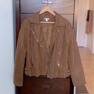 Faux Leather Moto Jacket